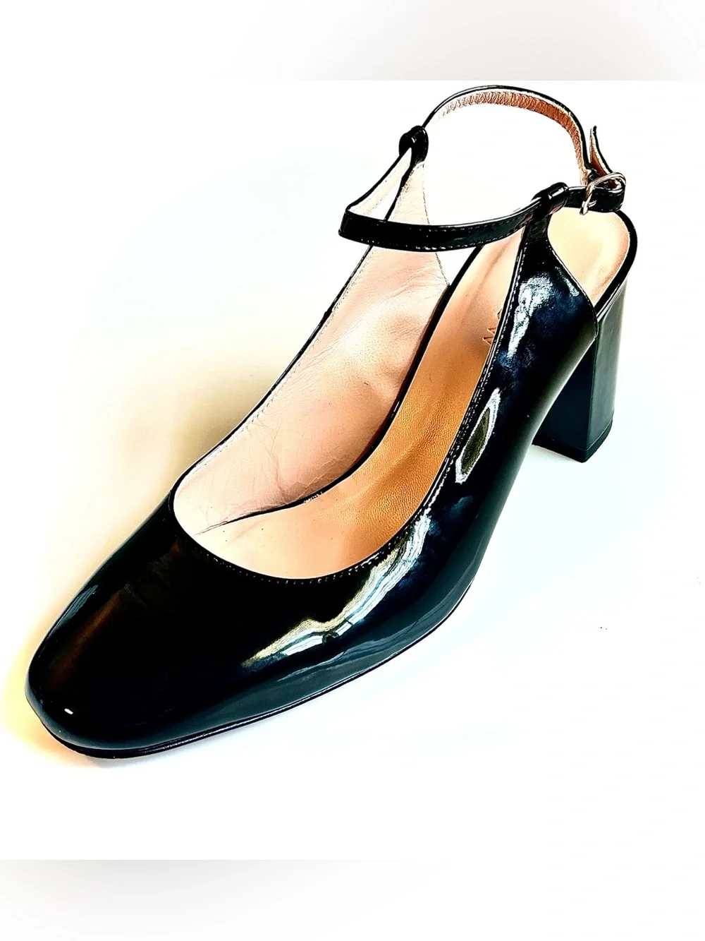 J. CREW Maisie Patent Leather Ankle-Strap Heels Black 9 MSRP $268